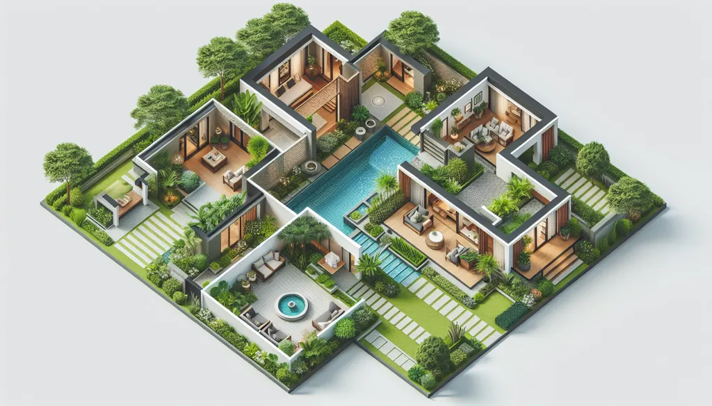 planos de casas con patio central
